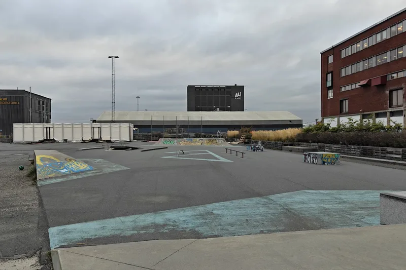 Filipstad with the skate park and the ALI tower in the background