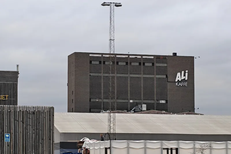 The ALI tower with its logo, seen from Filipstad
